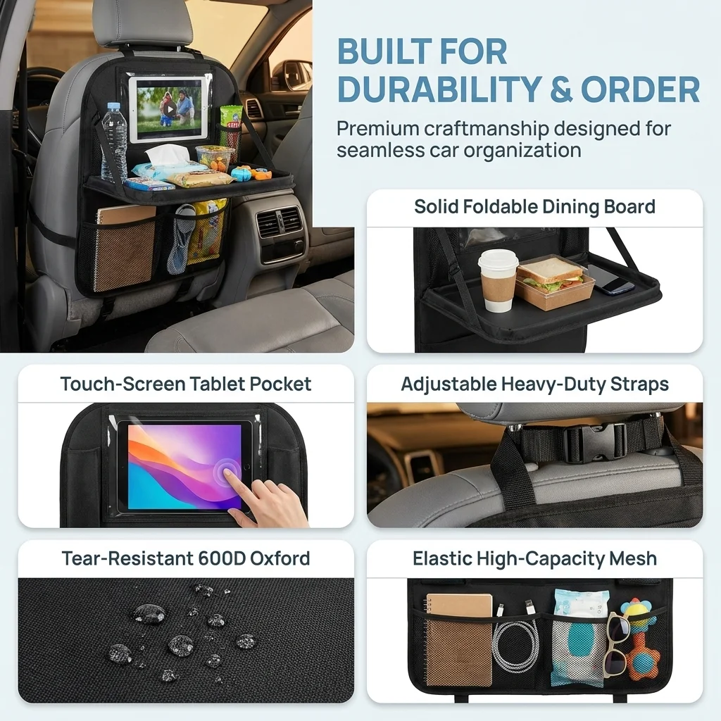 차량 뒷좌석용 수납함(태블릿 거치대 포함), 6개의 수 - Best Tablet With Accessories 리뷰 및 가격