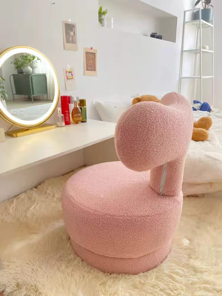 Chairs Home Furniture Nordic Swivel Leisure Chair Side Chair Puff Seat Armchairs Makeup Stool Lazy Sofa Design Armchair