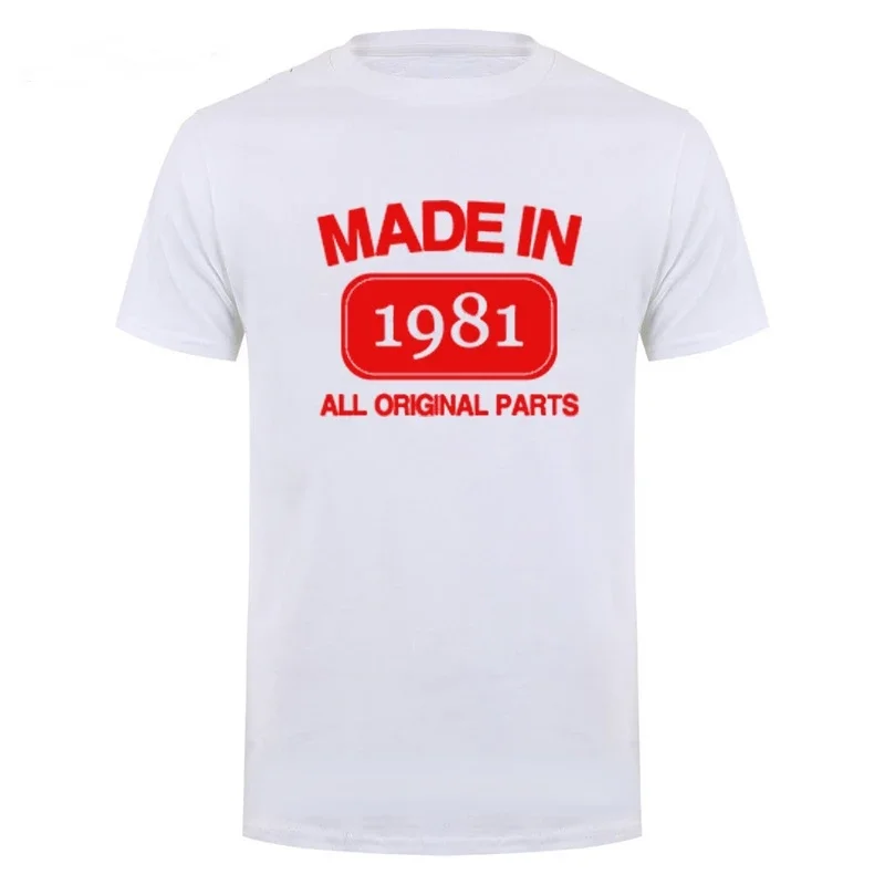 Funny Father's Day Present Made In 1981 Limited Edition Birthday Gift Humour T Shirt for Men Daddy Husband Surprised T-Shirt image 2