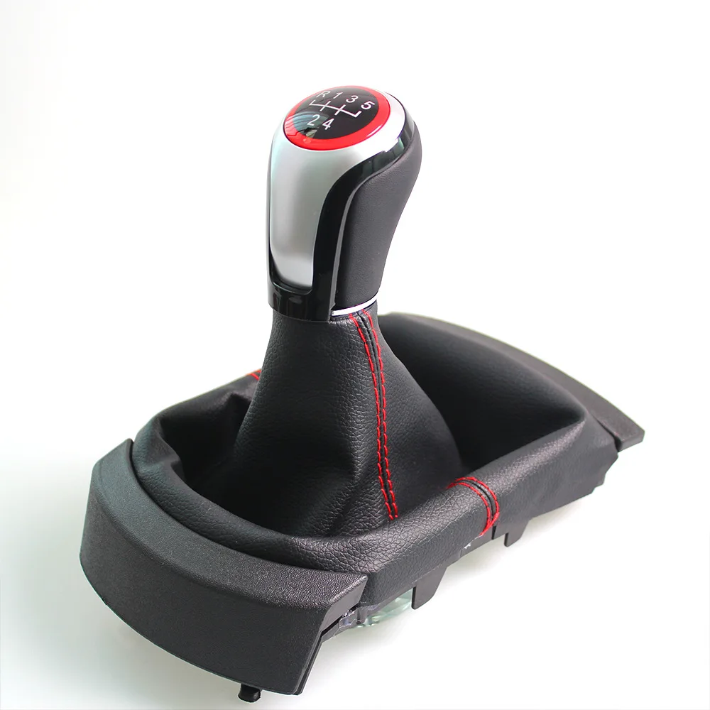 6 / 5 Speed Gear Shift Knob For SEAT Ibiza 2002 2003 2004 2005 2007 2006 2008 2009 2010 Gear Stick Knob With Gaiter Boot Cover