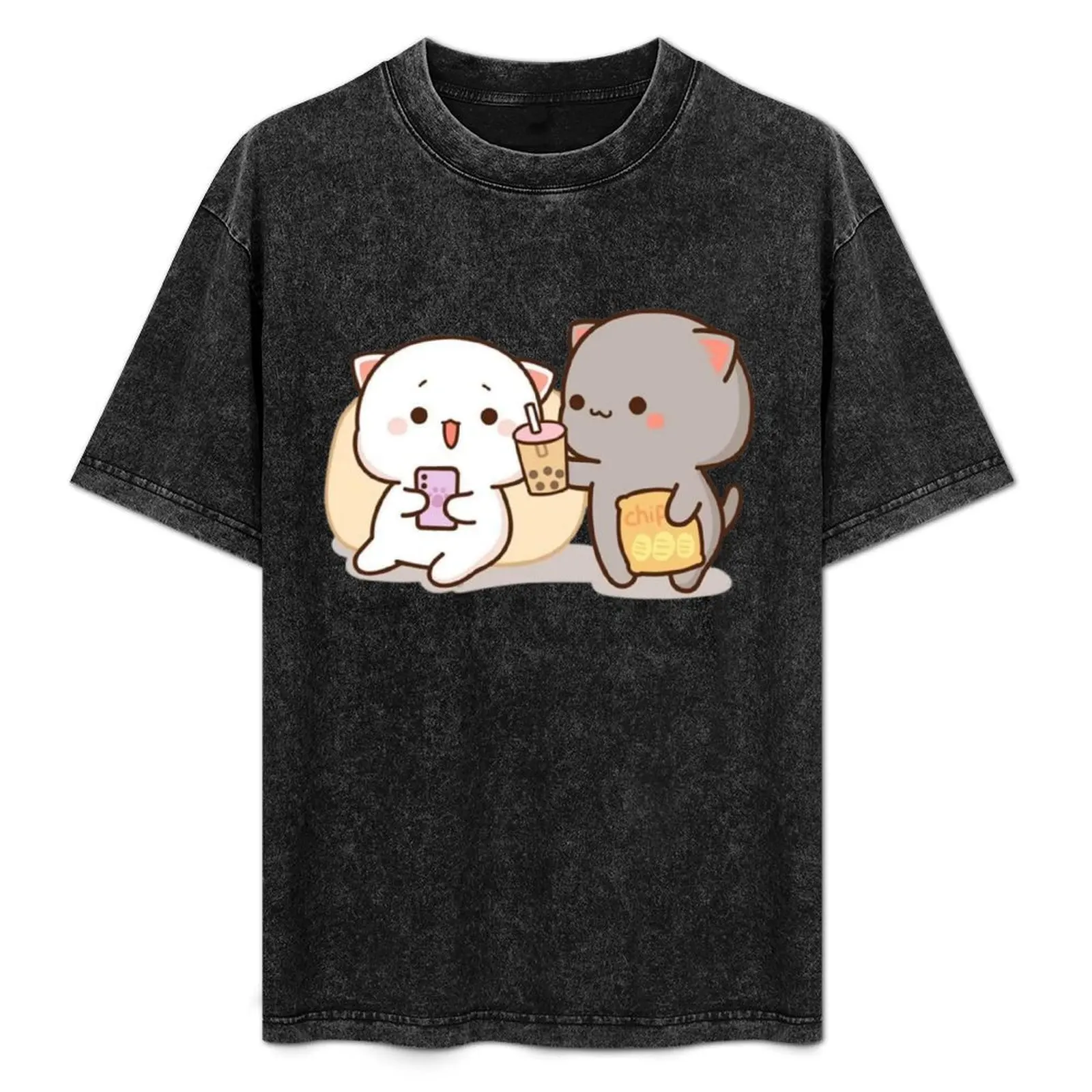 

Peach And Goma Plush T-Shirt Urban Casual Loose Fit Tee