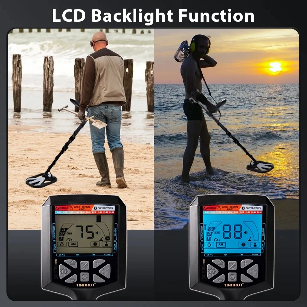 High Sensitivity  Metal Detector  X13 Pro Metal Hunter Gold Digger Treasure Hunter Depth 2.5m Finder Pinpoint Detector