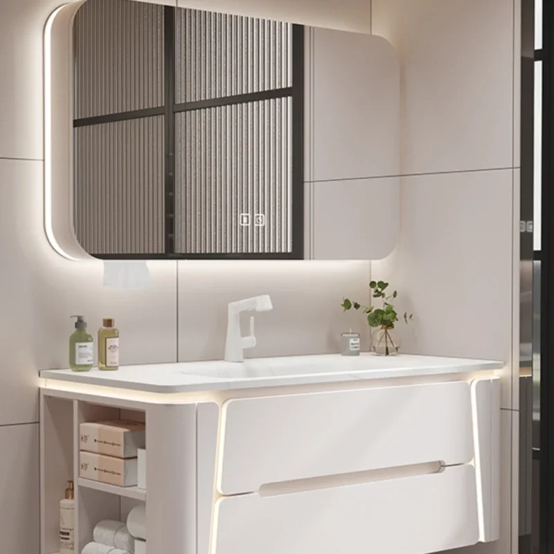 Towel Cabinet Bathroom Storage Double Washbasin Mirrors Shelf Vanity Salon Station Corner Drawer Column Medicine Kast Kitchen