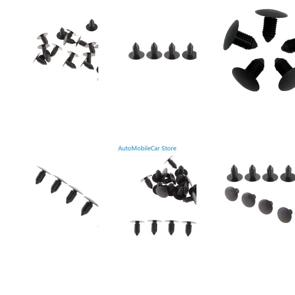 G8TE 20 x Car Bumper for Fender Plastic Rivets 10mm Hole Black Fasteners for New
