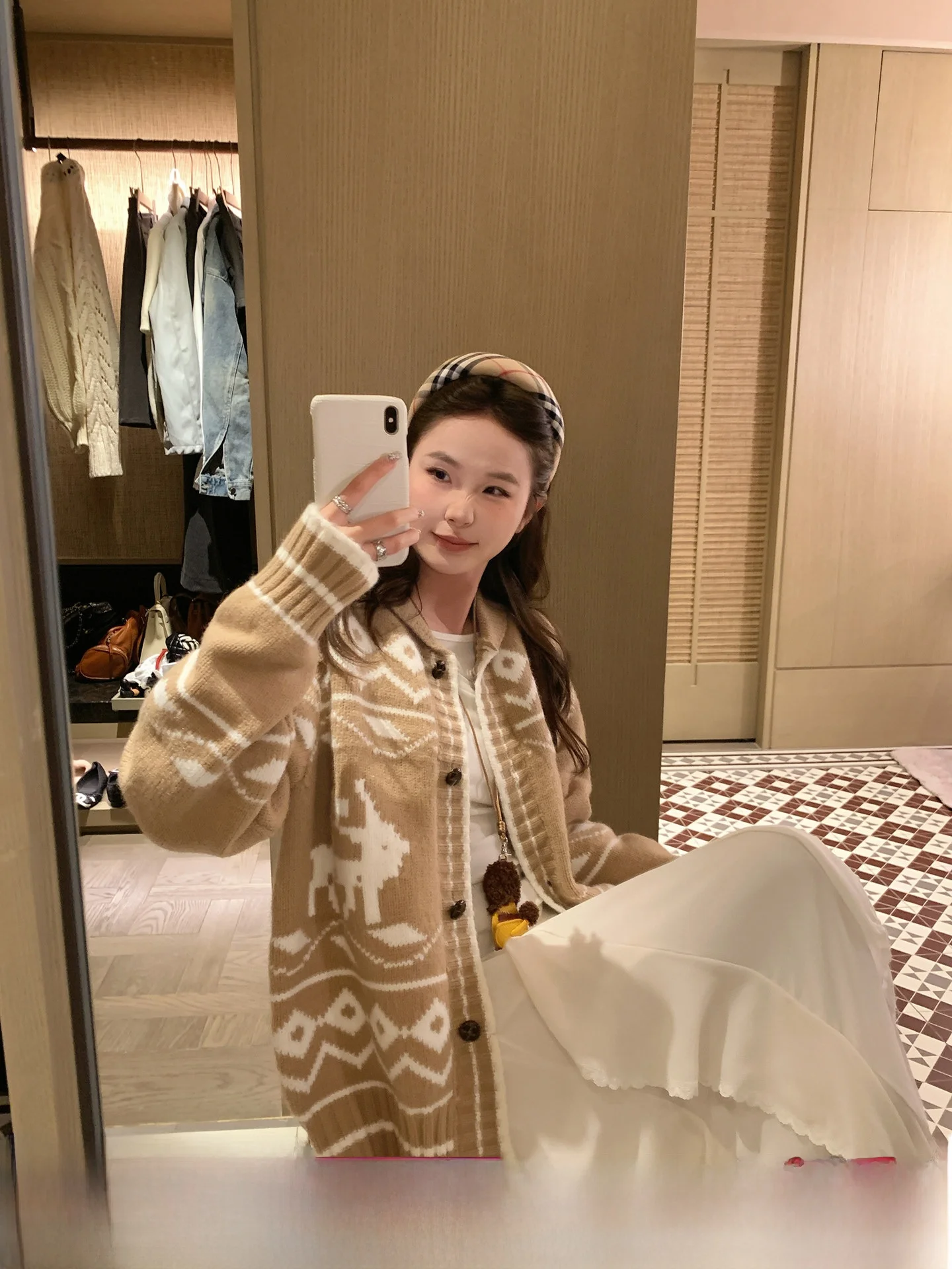 

Женский вязаный кардиган Lazy Sle Fair Isle с цветными блоками, повседневный, свободного кроя, с длинными рукавами, молодежный стиль