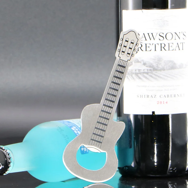 Personalised Logo Stainless Steel Guitar Beer Bottle Opener, Gift for Music Lovers