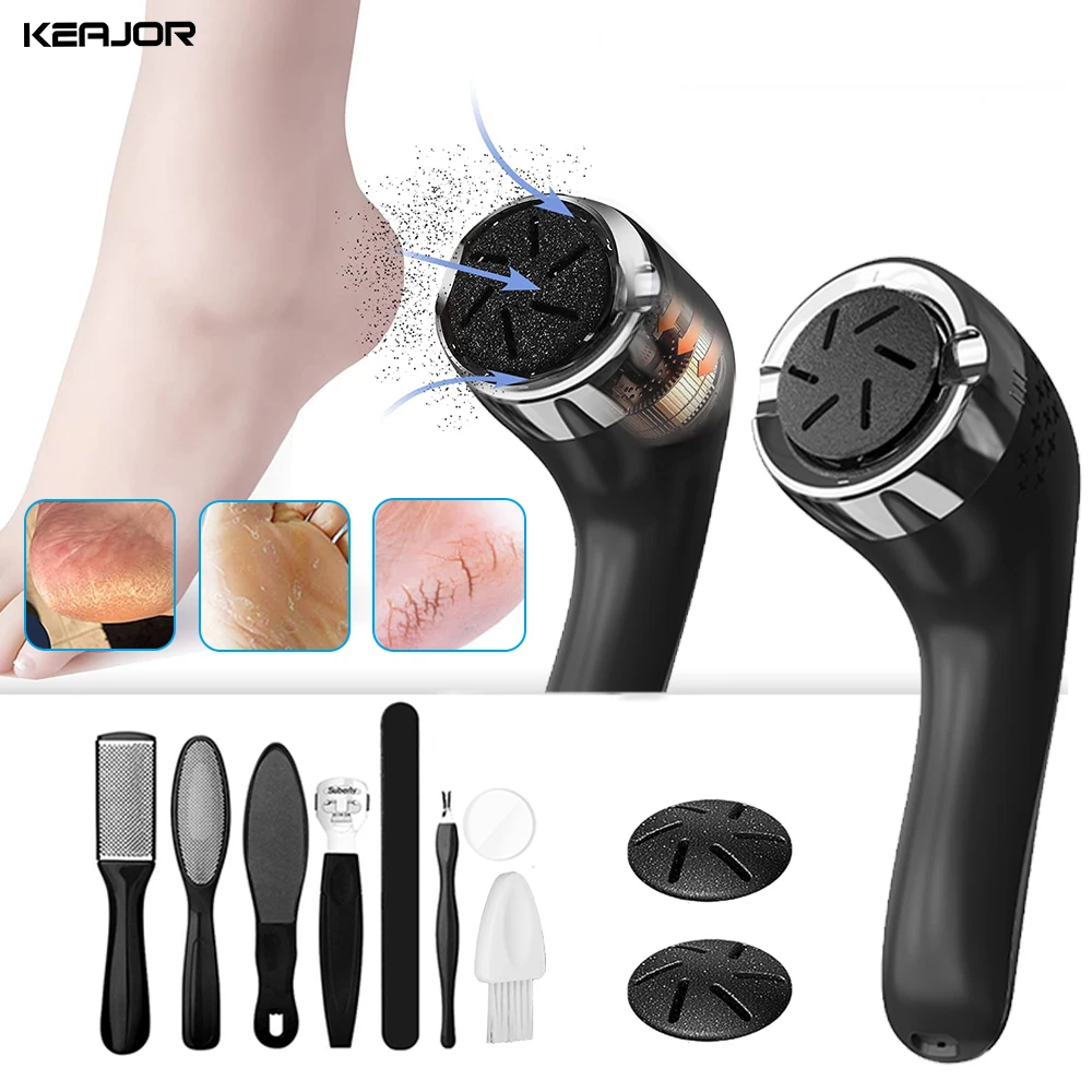 

Электрическая пилка для ног, средство для удаления мозолей, профессиональная шлифовальная Машинка для педикюра, шлифовальная машинка для пяток, перезаряжаемая пилка для ног, инструмент для удаления мозолей