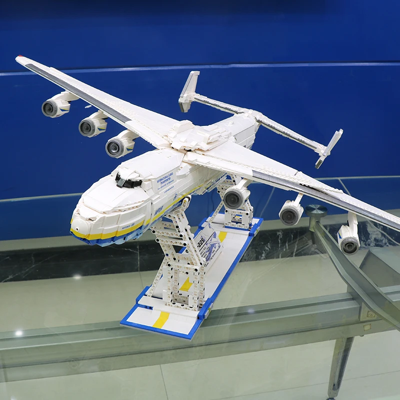 Klemmbausteine An-225 Transportflugzeug-Flugzeug-Bausteine-Set, JX57014, technisches Flugzeugmodell zum Sammeln, Geschenk für Kinder und Erwachsene, 6350 Teile