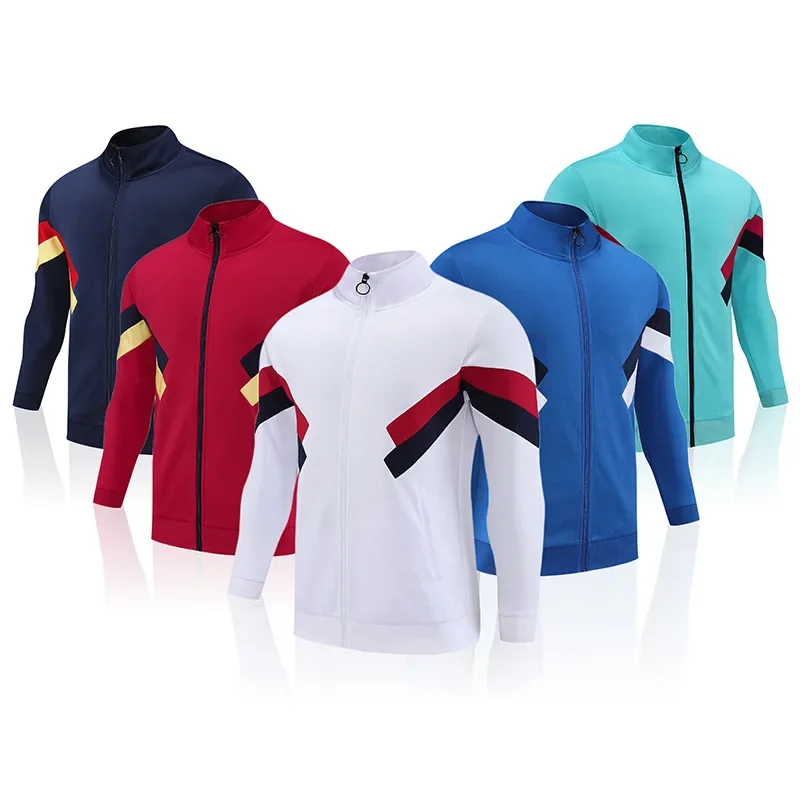 2Pcs Set Mens Soccer Sportswear Tracksuit Jacket Football Training Set Adult group purchase for adult jogging kit 6XL