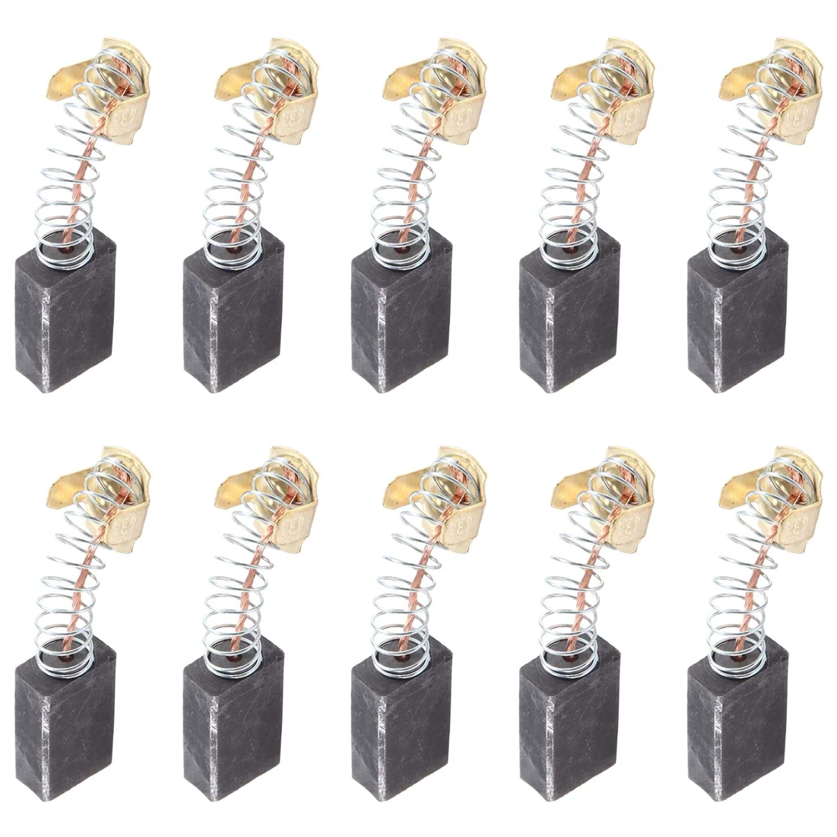 URAZL 10 Pcs 17×13×7mm Power Tool Motor Carbon Brush 999038 for Hitachi Black+gold+silver