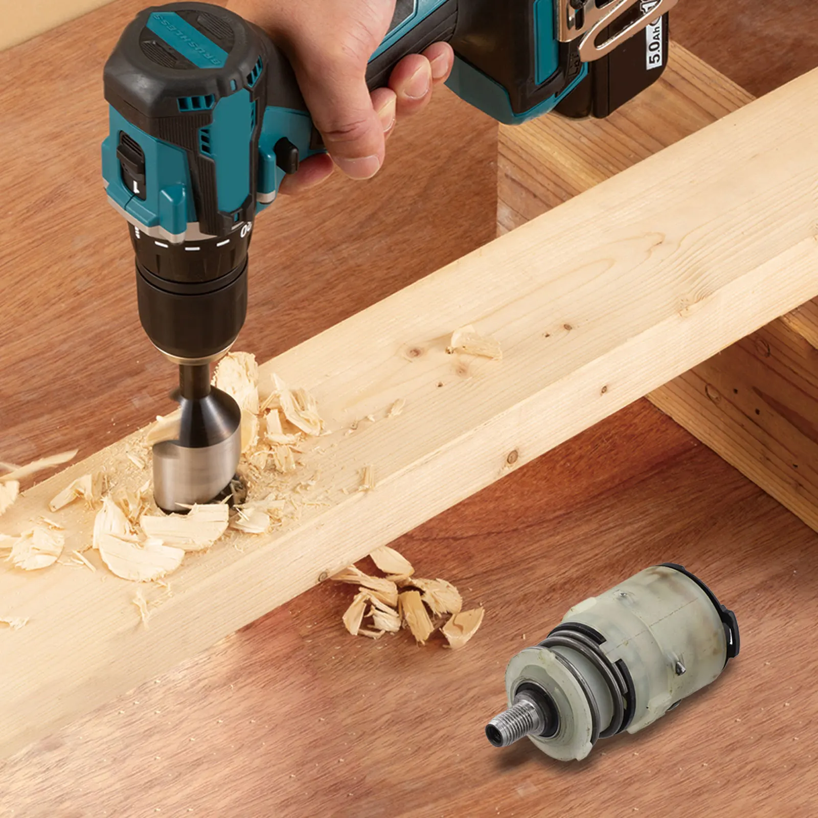 

Metal Gearbox Drill Gearbox Power Tool Repair As Picture Replacement Drill Gearbox Part Wrench Versatile Application