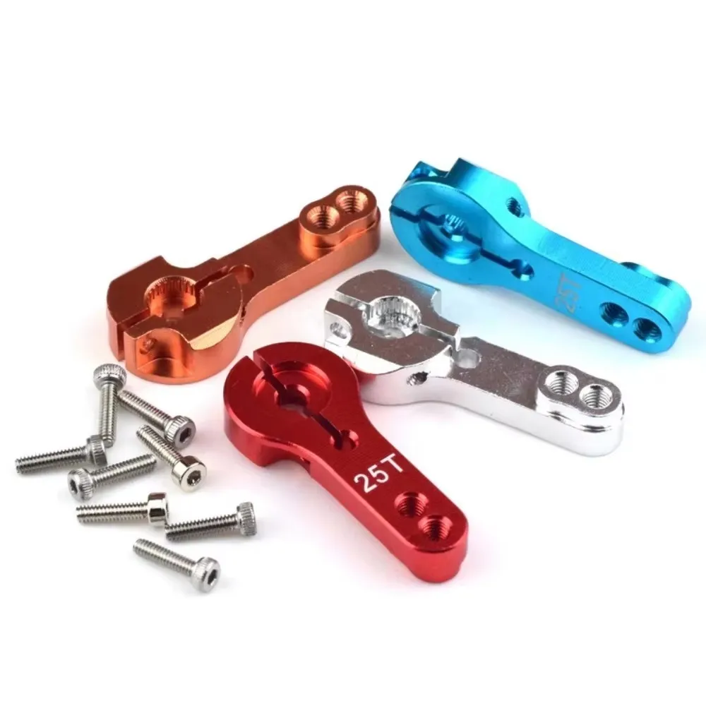 1PC25T Metal Servo Arm One-way Swing Arm Heightened and Lengthened for 1/10 RC Boat SCX10 HSP TRX4 30-100CC Light Truck Aircraft
