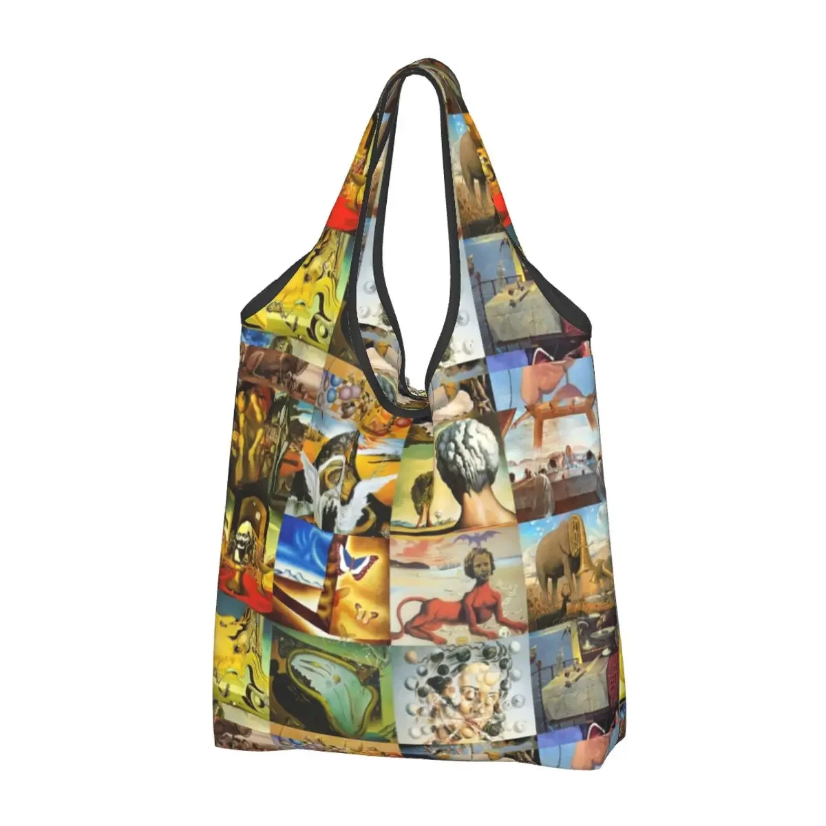 

Переработанная сумка для покупок Сальвадора Дали, женская сумка-тоут, портативная испанская сурреалистичная художественная продуктовая сумка для покупок