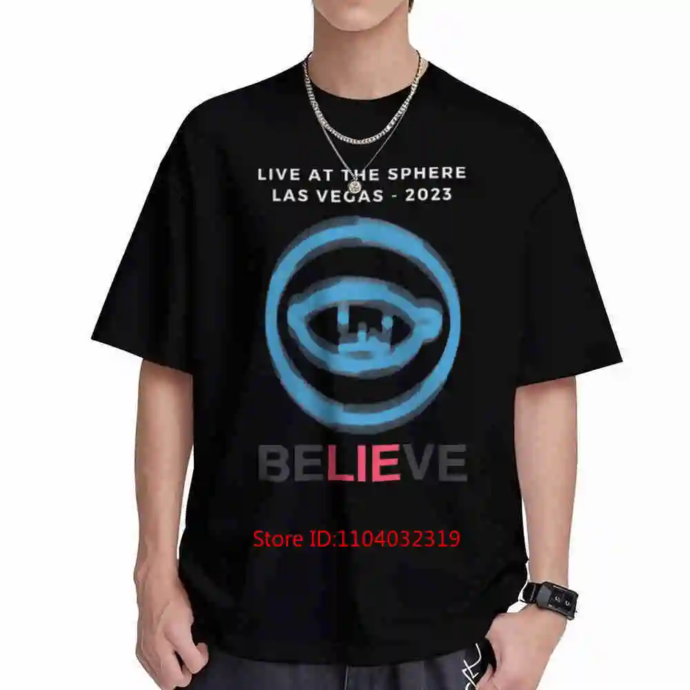 U2 Live Sphere Vegas 2023 Short Sleeve Tee 100% Cotton T-Shirt