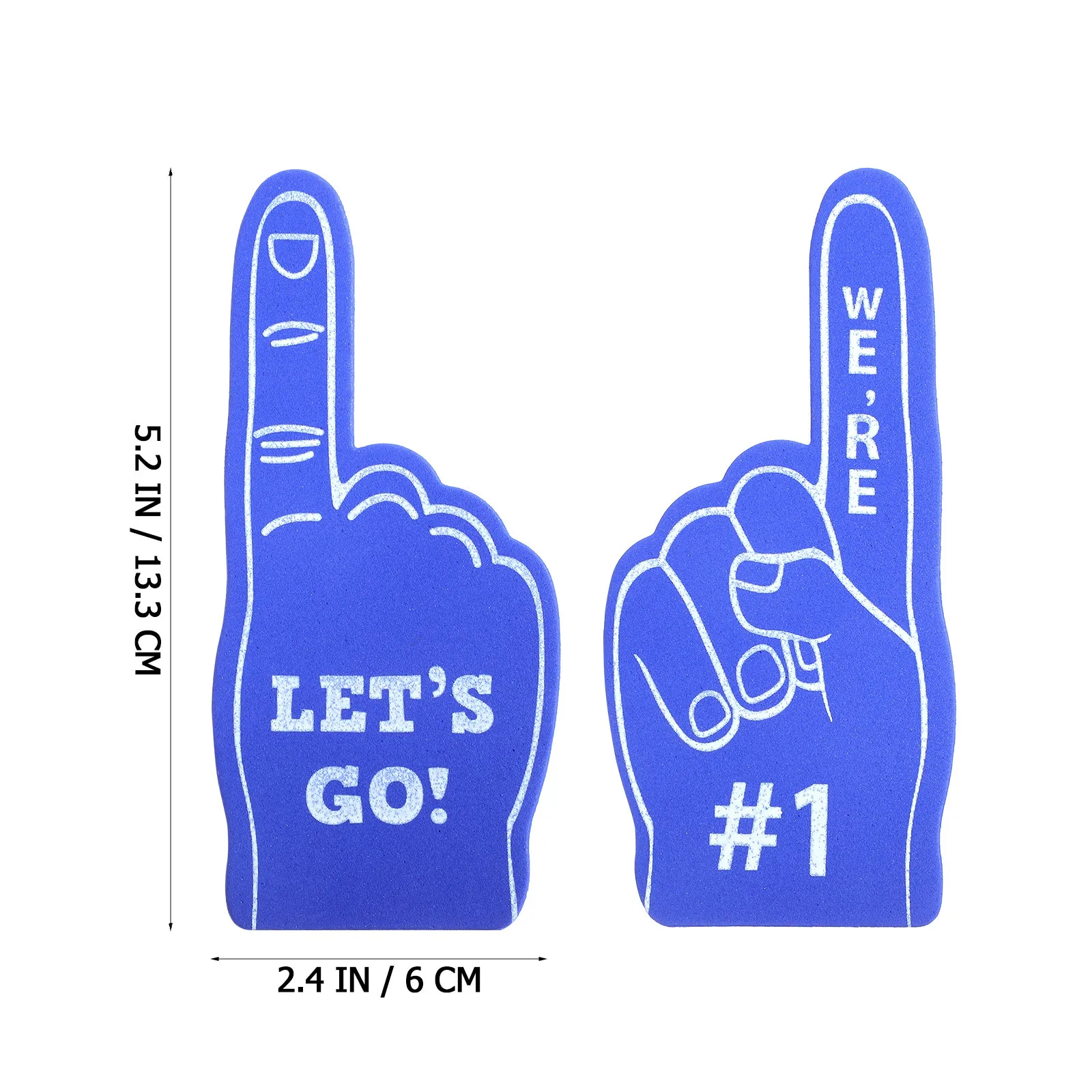 

24Pcs Foam Fingers Colorful Wear-Resistant Stable Fit Cheerleading Props for Sporting Events Party Favors Noise Maker Fan