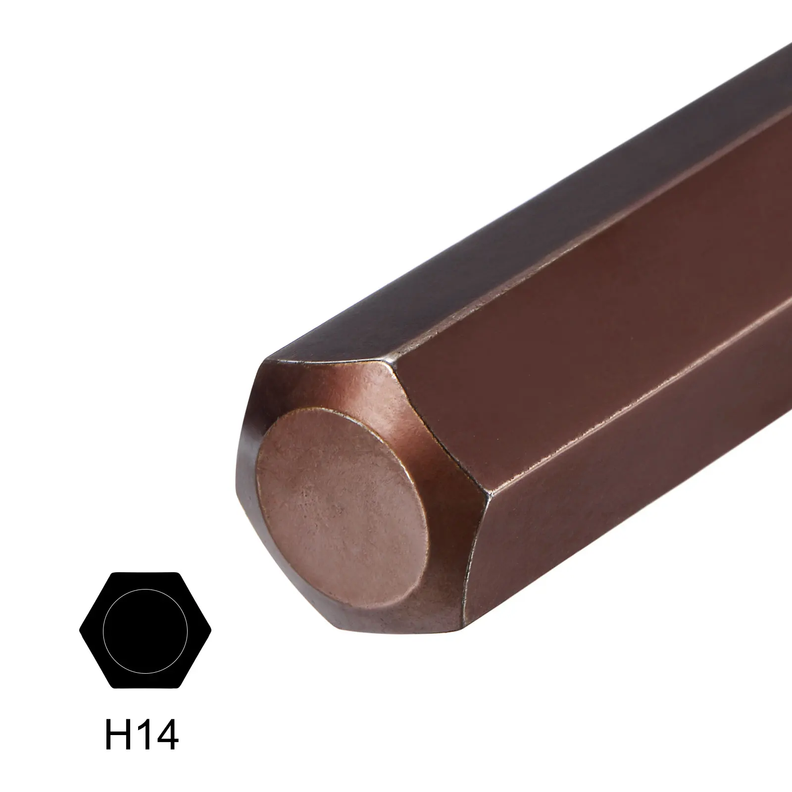 Uxcell-enchufe hexagonal de 1/2 ", unidad cuadrada x H14, brocas de acero S2, enchufes de CR-V de 140mm de longitud (solo para uso manual)