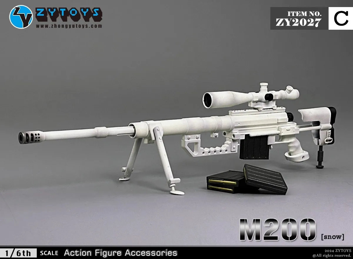 ZYTOYS ZY2027 1/6 兵士アクセサリープラスチック M200 スナイパーライフル 21 センチメートルフィット 12 インチアクションフィギュア模型玩具在庫あり