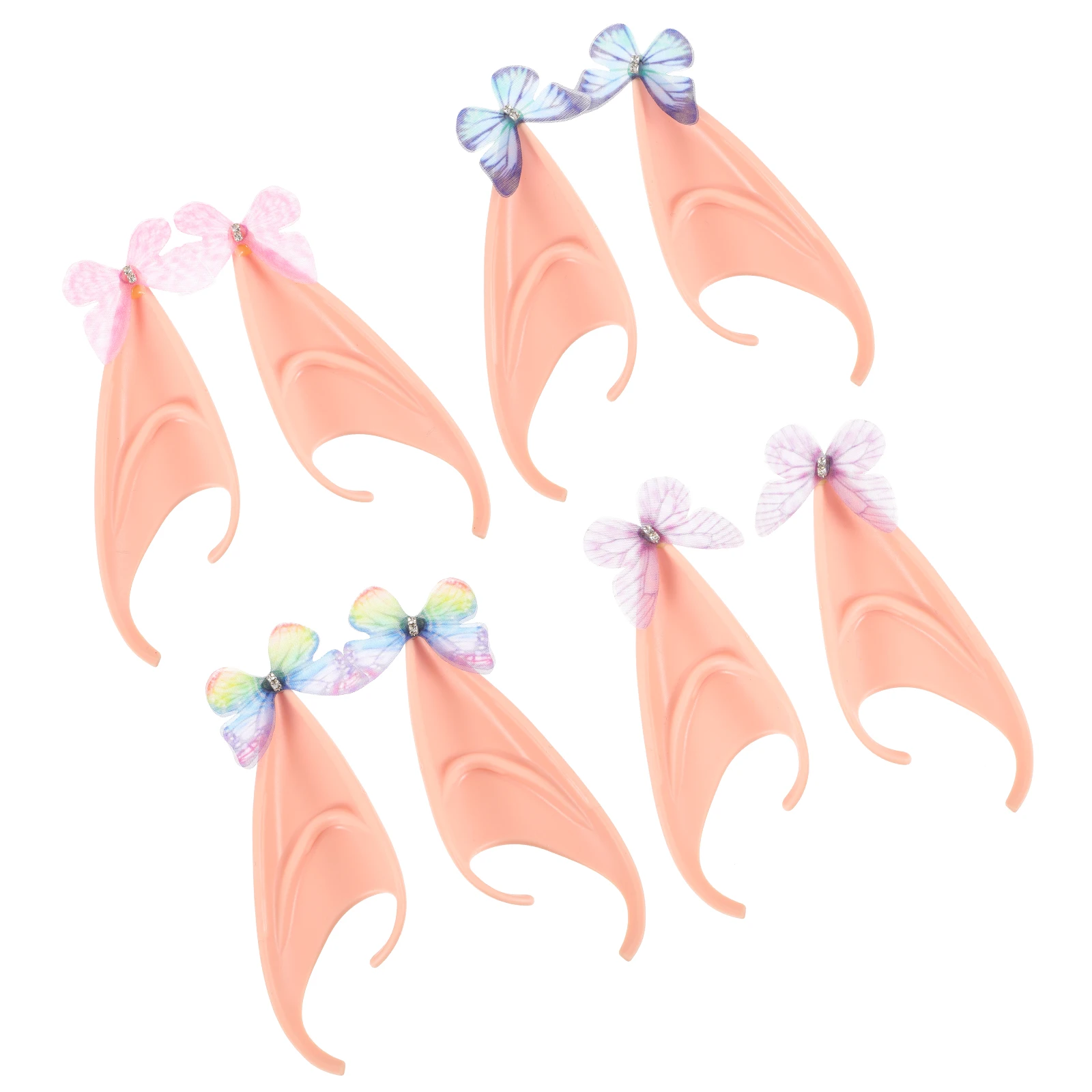

Butterfly Fairy Ears Props Blue Cosplay Stage Performance Photography Elf Earrings Accessories