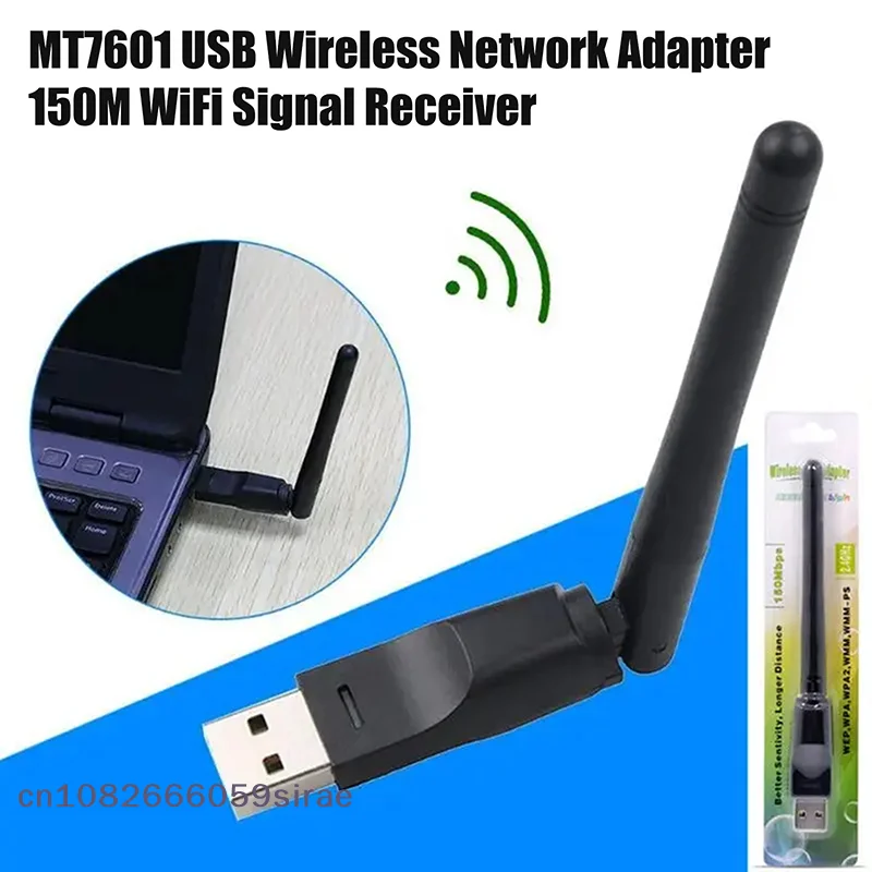 （CC44）150Mbps Mini USB WiFi Adapter MT7601 Wireless Network Card Wifi Receiver For PC Laptop Windows 2.4G