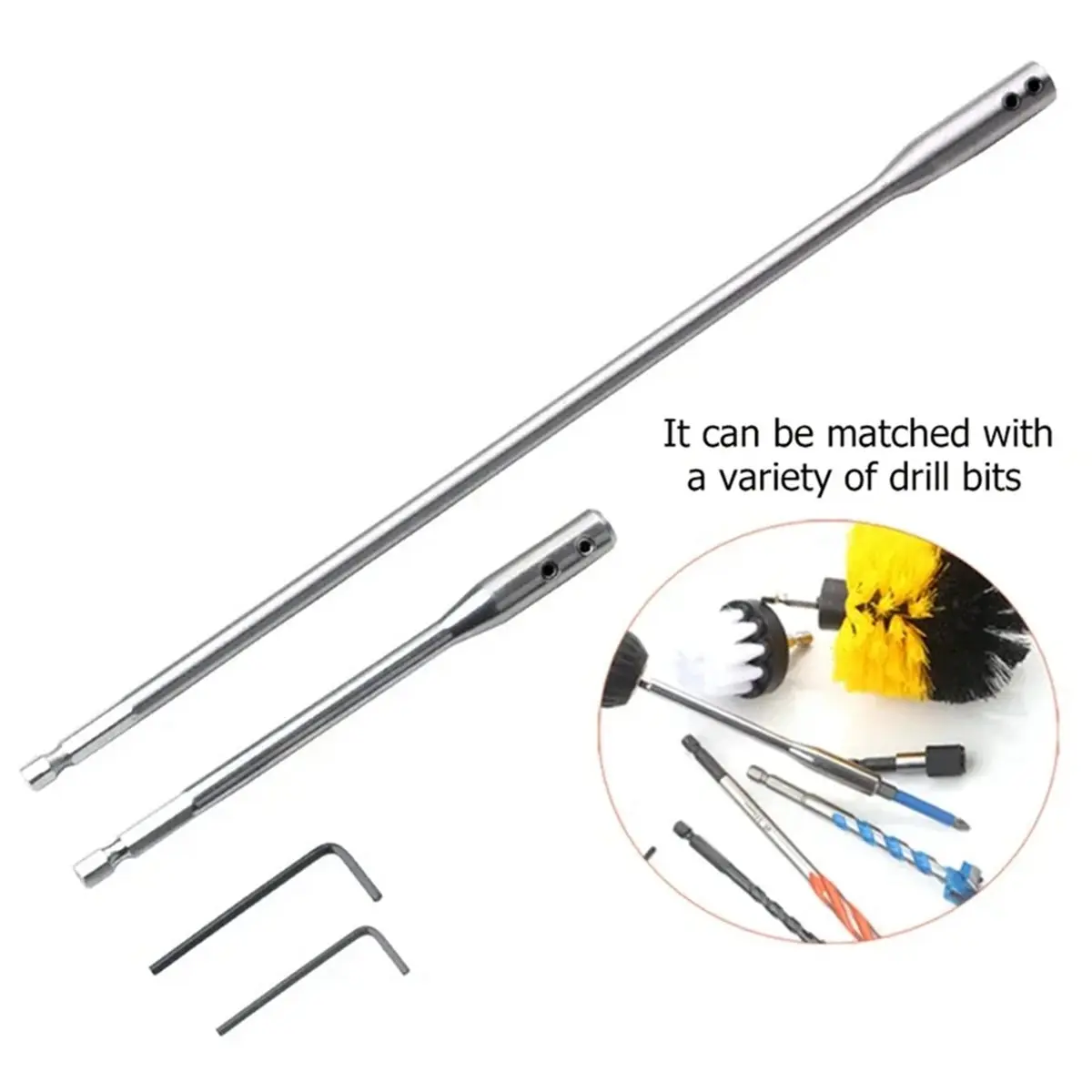 《TOP RATED》150/300mm Hex Shank Extension Rod, Alloy Steel Quick Release Drill Bit Extender