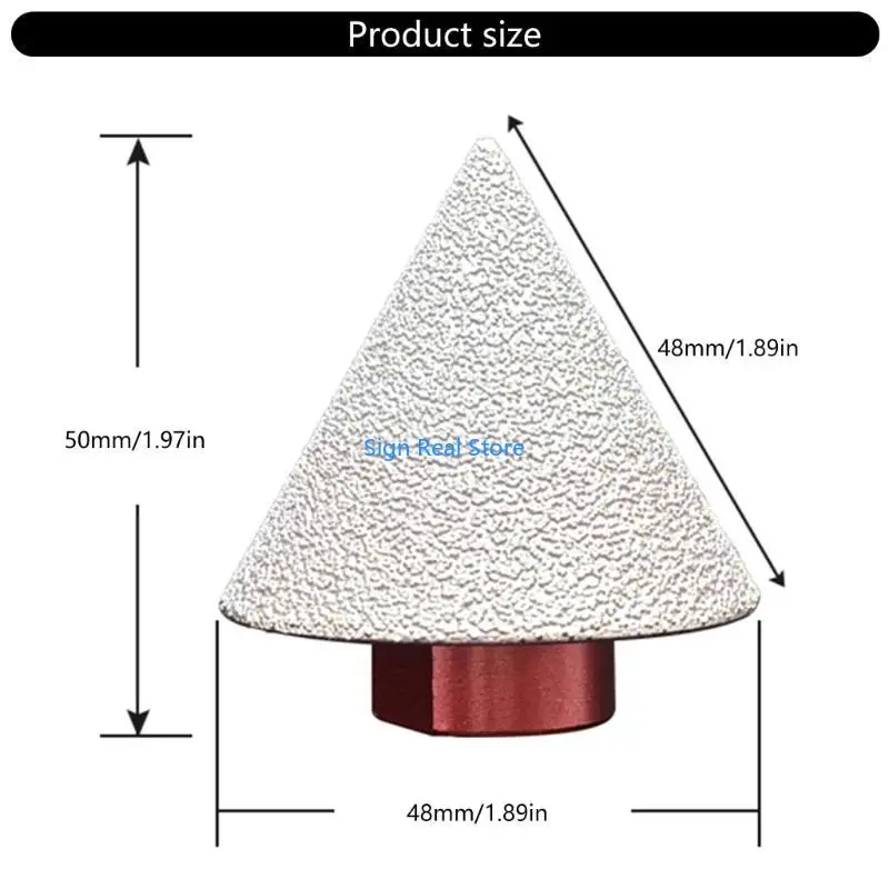 Diameter 48mm Diamonds Chamfer Milling Bits Chamfering Finger Bit M14 Thread 41xb