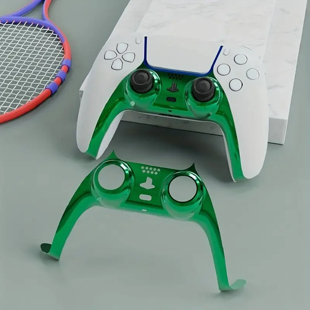 Chrome DIY Replacement Controller Shell Glossy Decorative Trim Shell Custom Plates Cover Compatible With PS5 Controller