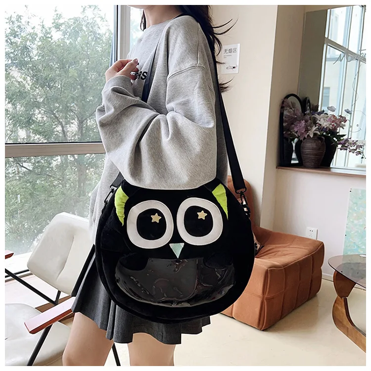 35cm アニメ「羅小黑」ぬいぐるみ PVC 透明 イタバッグ グッズ バッジ ディスプレイバッグ バックパック ギフト