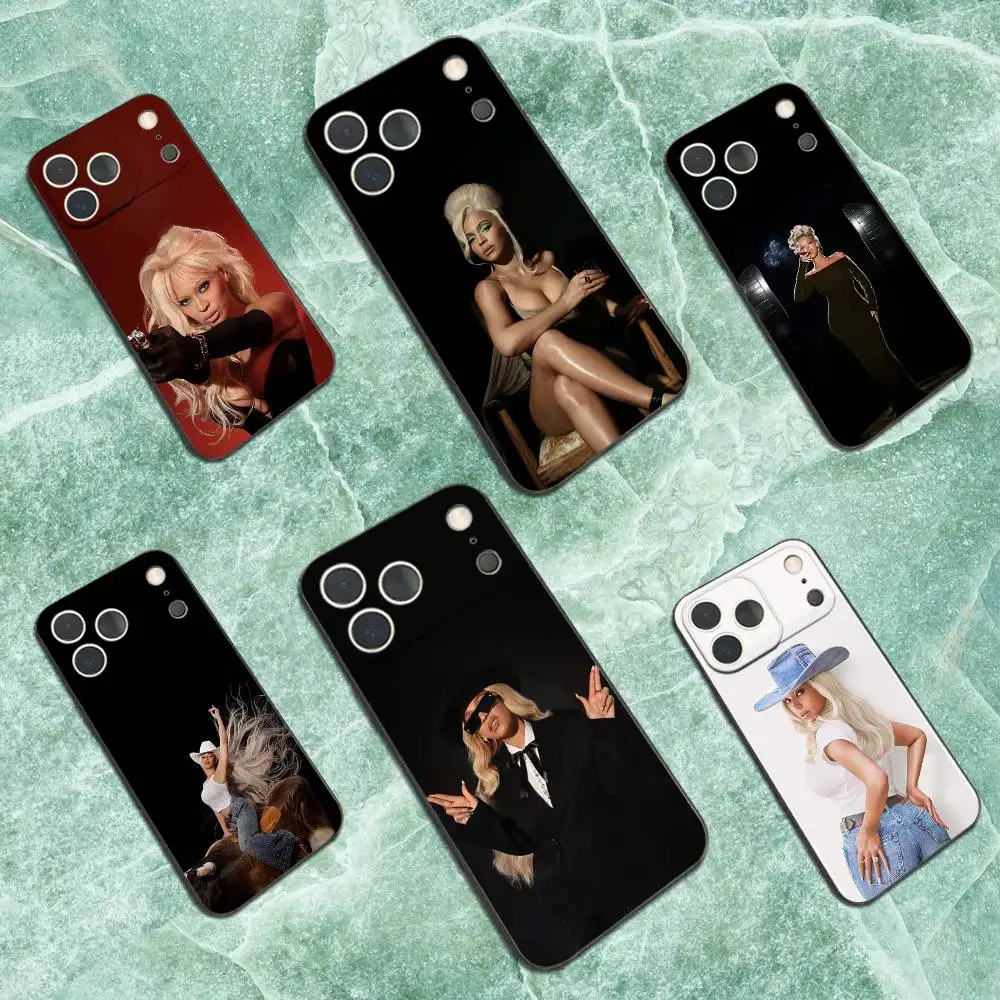 

Singer B-Beyonce-ES Case For iPhone 12,14,15,16,11,17,13,X,Mini,SE,XS,Plus,Pro,Max,8,7,XR,Soft Silicone Black