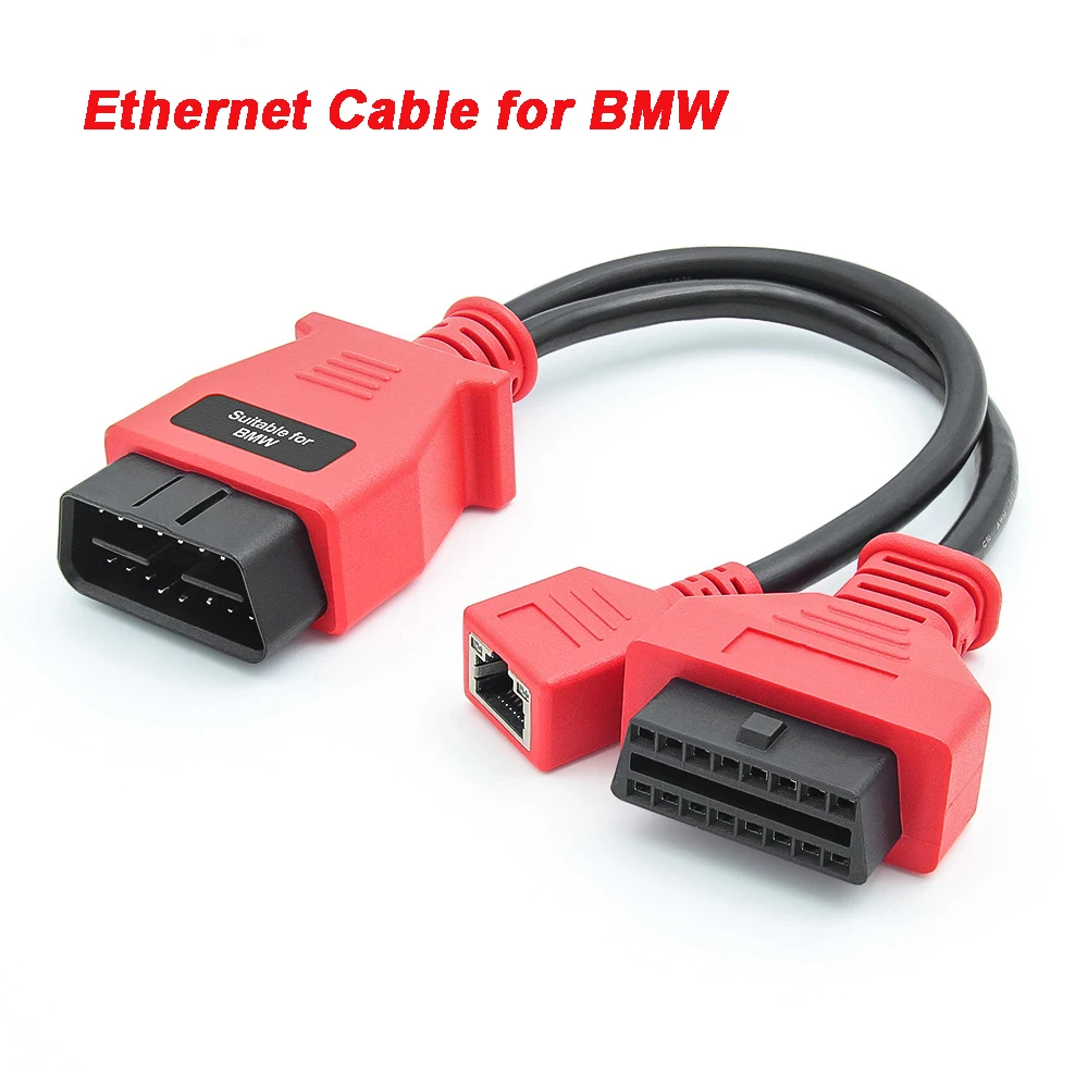 Ethernet Cable For BMW F G Series RJ45 Work With Autel MS908 PRO MS908S PRO MaxiSys Elite IM608 Network Port Double Head OBD