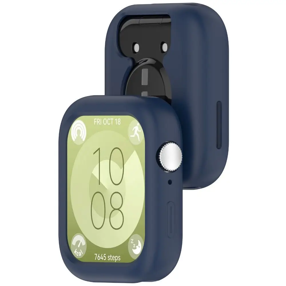 Cover Silicone Case Bumper Anti-Scratch Screen Protector Accessories Shell Protective Frame for Huawei Watch Fit 3 Smart Watch