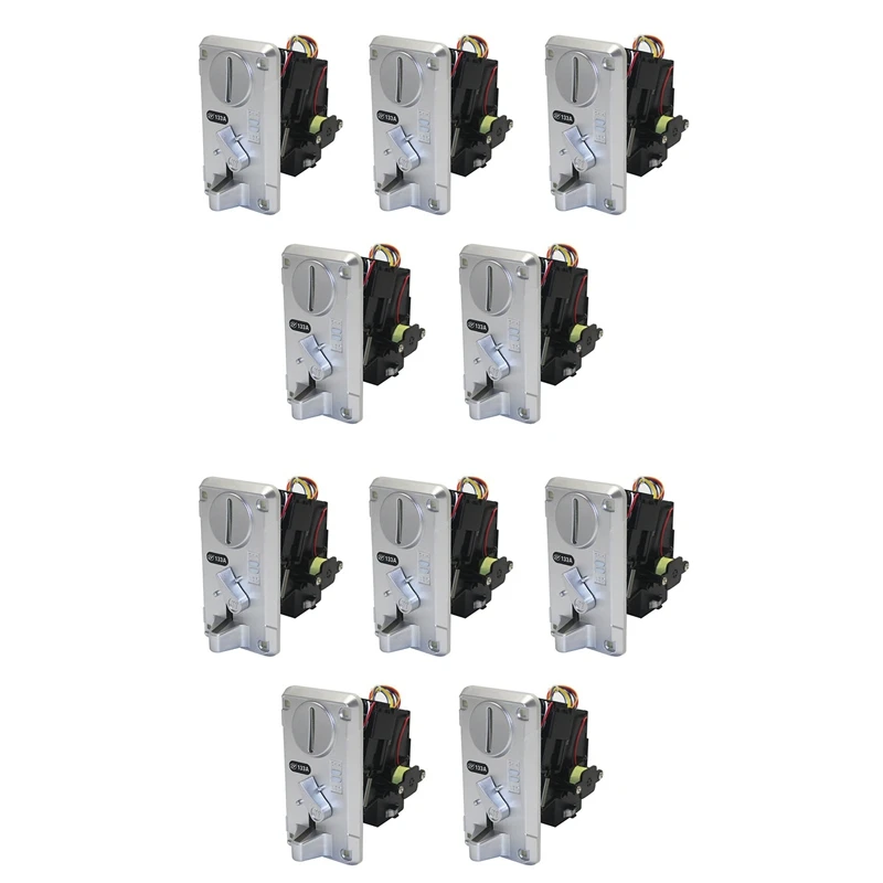 10X Coin Acceptor Coin Pusher JY133A CPU Arcade Coin Selector For Vending Machine Arcade Game Ticket Exchange