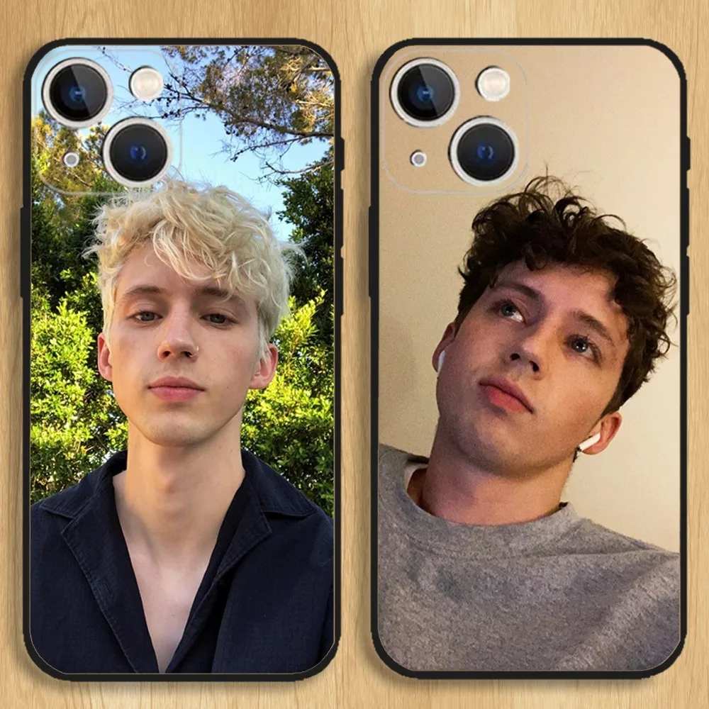 Singer Troye Sivan Phone Case For iPhone15,14,13,12,11,Pro,Max,Plus,Mini,X,XS,XR,8,7,6,S,Plus,SE Soft Black Case