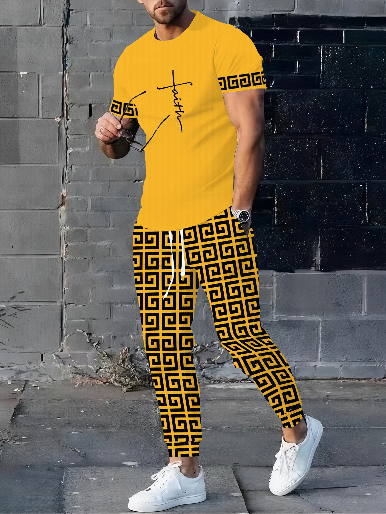 

New Printed Casual Fashionable, Soft Comfortable Lightweight and Breathable Men's Suit for Summer