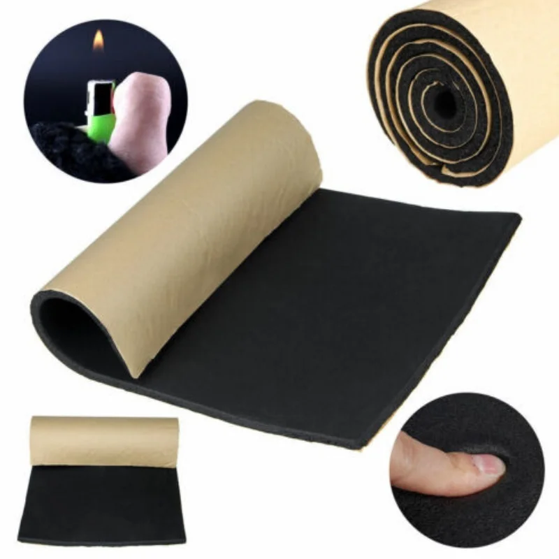 10 Sheets 5mm Cars Sound Proofing Deadener Foam Self Adhesive Auto Interior Soundproof Cotton Mat Heat Insulation Pad 25*18cm