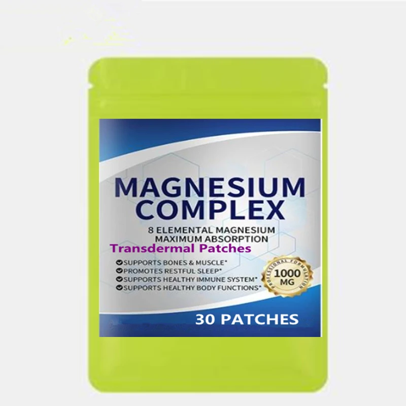 Patches transdermicos de complexo de magnésio 7 em 1 de alta absorção 7 em 1 Suporte complexo para saúde imunológica e melhora a massa muscular