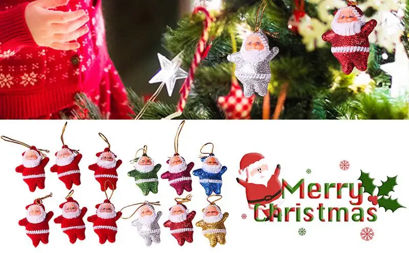 Santa Claus Dolls Pendant Classic Decoration Ornaments Merry Christmas supplies Fireplace hangings xmax decor accessories