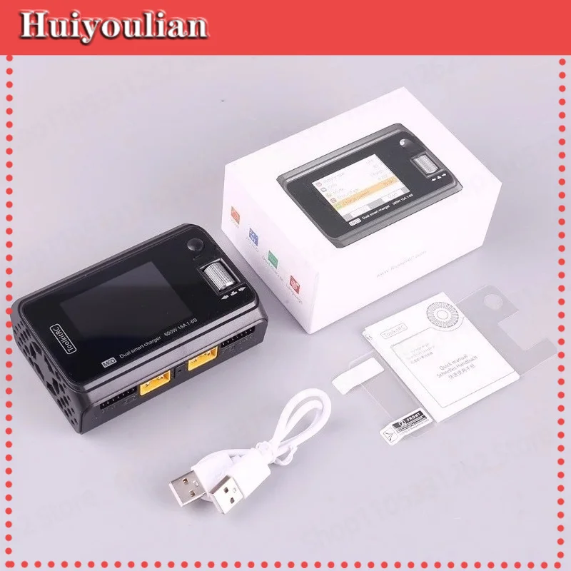 M6D 500W dual channel balance charger lithium battery DC charger for toy aircraft
