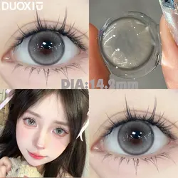 DUOXIU 1 Pair Brown Eye Lenses Korean Natural Lenses Color Contact Lenses Eyes with Degree Black Beautiful Pupil Fast Shipping