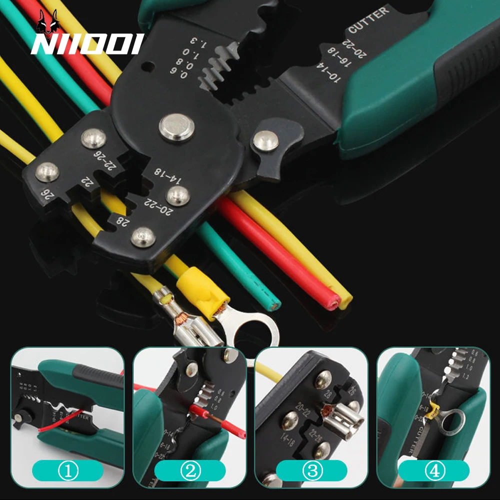 

Multi-function Wire Stripper Crimping Tool Terminal Manual Crimping Pliers With Wire stripping Cutting Hardware Tool WireTool