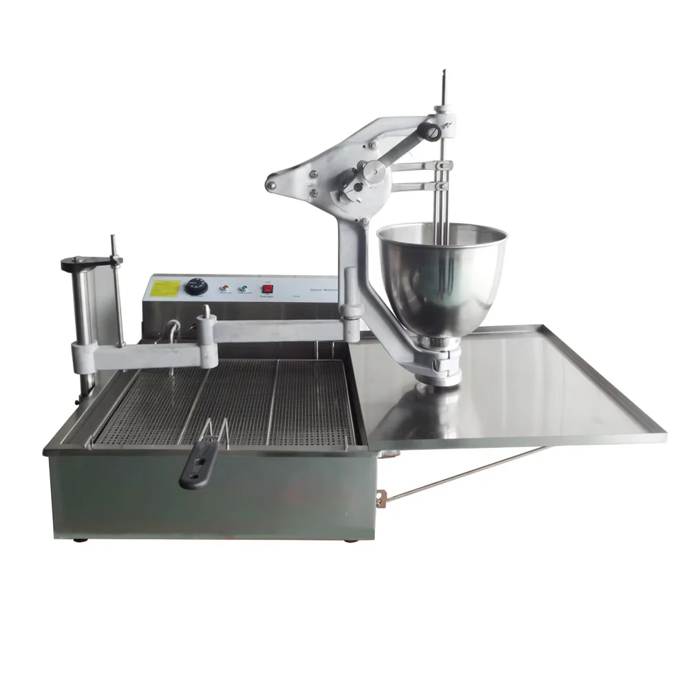 XEOLEO Commercial 3 Types Donut Maker Electric 3000W Semi Automatic Cake Doughnut Maker Could Produce Waveform/Round/Spherical