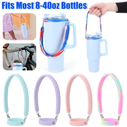 Portable Water Bottle Handle Compatible with Most 8-40oz Bottles Silicone Water Bottle Sling Holder for Stanley Cup Accessories