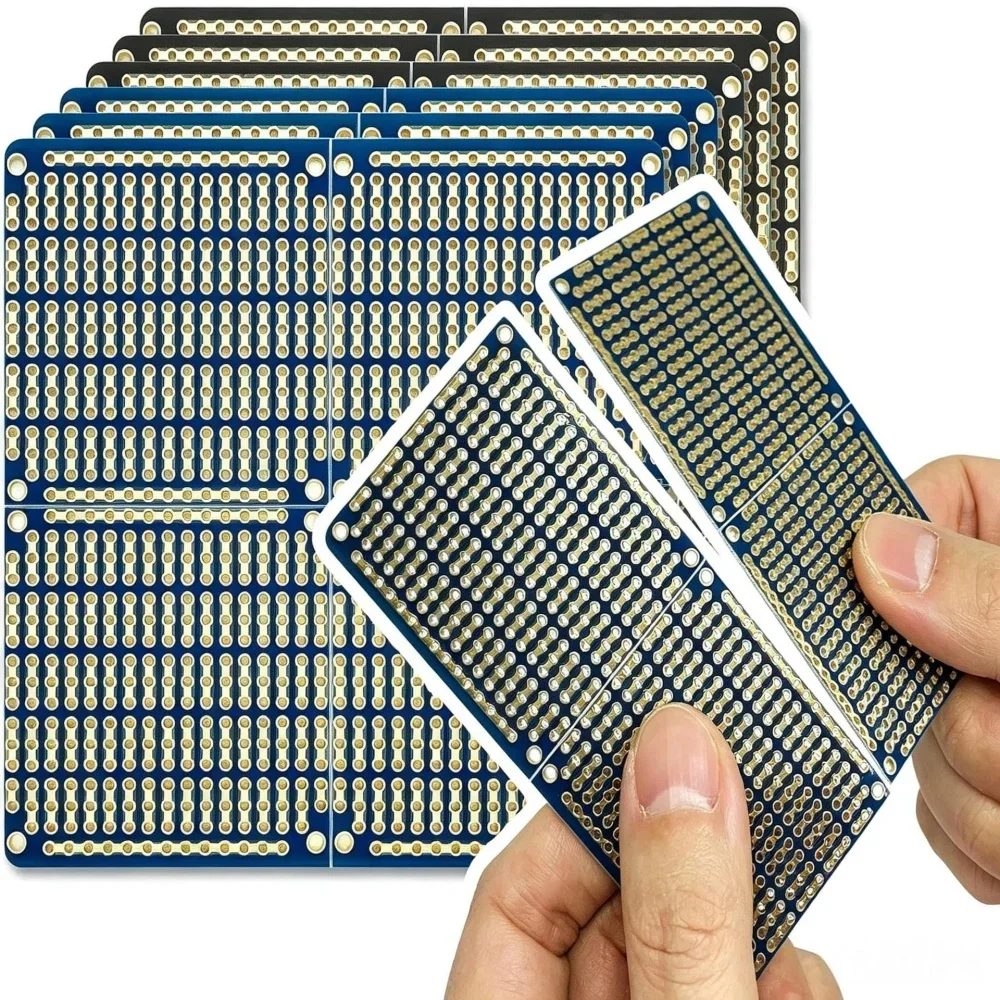 4-in-1 Snap PCB Board 89x97mm Double Sided FR4, V-Cut Prototype Stripboard Perfboard 2.54mm Through Hole for Arduino DIY