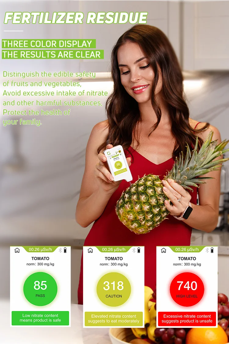 

Vegetables Fruit Meat Fish Water Quality Nuclear Radiation Food Environmental Touch Screen Tester