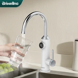 Briwellna Electric Water Heater Kitchen Faucet 2 in 1 Tankless Water Heating 220V Flow Heater Tap Electric Geyser For Home