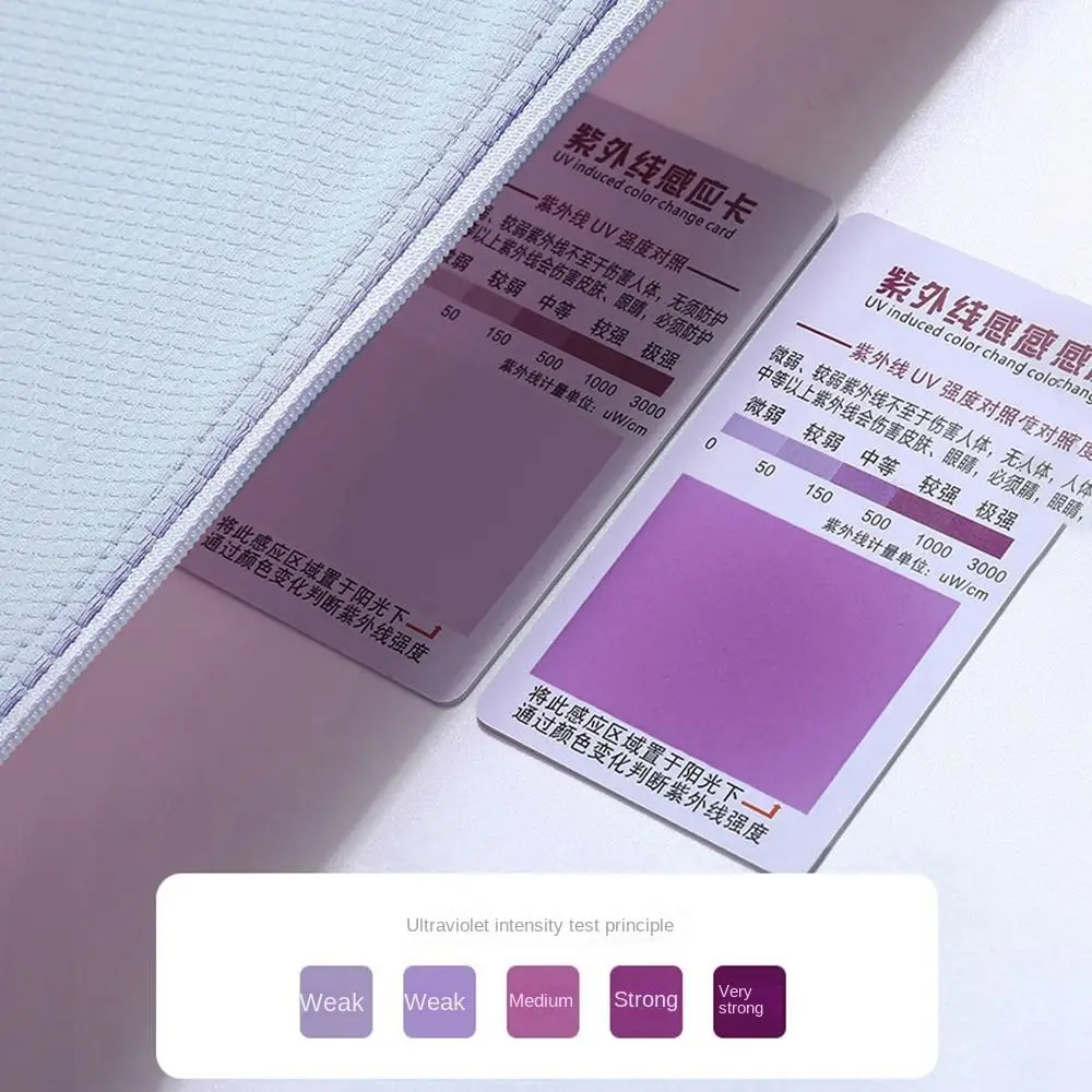 1/5/10PCS Fashion PVC UV Sensor Card Protection Reusable Sun Protection Card Lightweight Easy to Carry UV Test Paper Outdoor