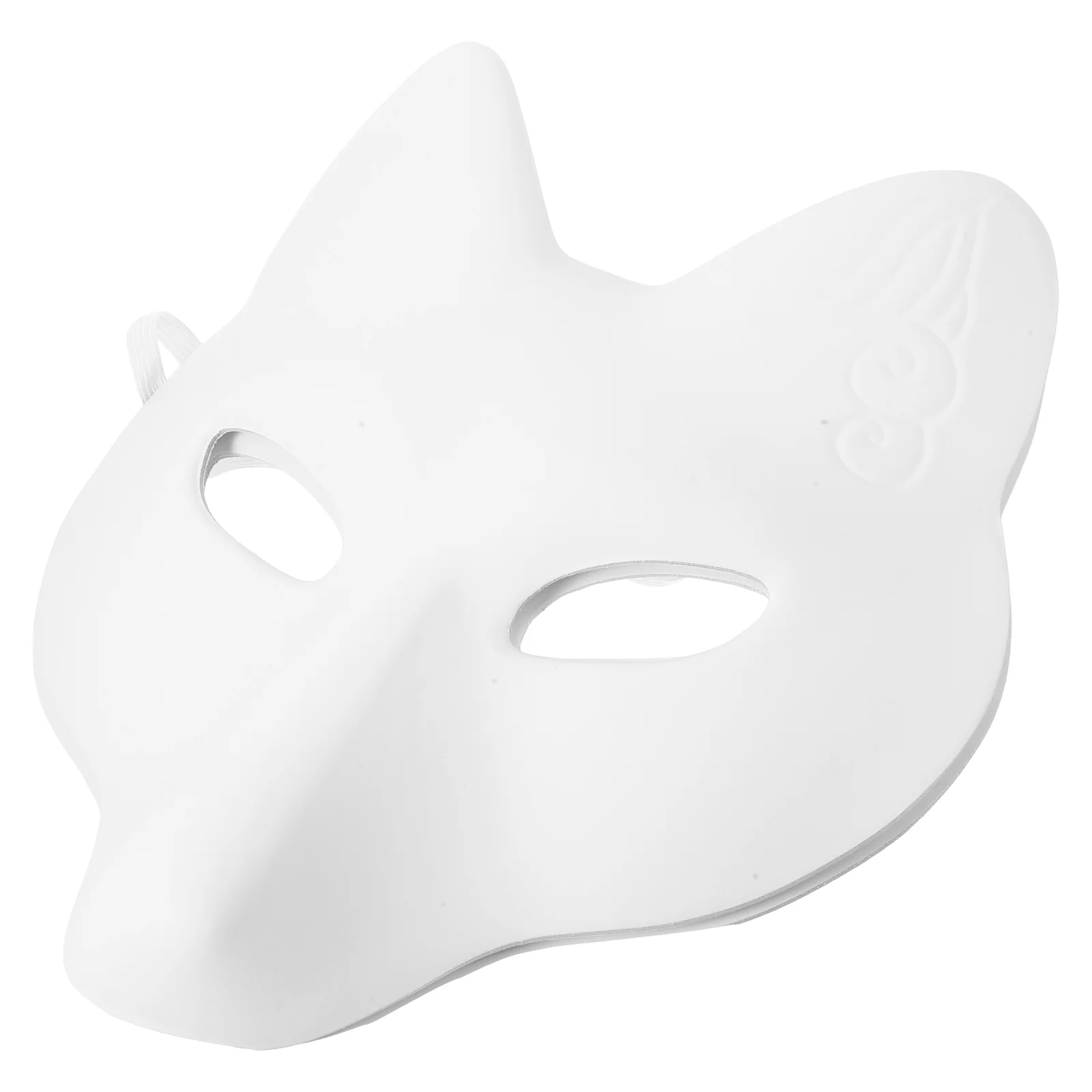 

2 Pcs DIY Fox Mask Halloween Decor Masquerade Blank Women Animal Kids Toy Party Supplies Unpainted