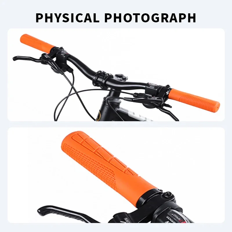 BUCKLOS MTB Handlebar Grips Ergonomic Shock-absorbing Bike Handlebar Cover Waterproof Lockable Cycling Rubber Ball Handle Grip