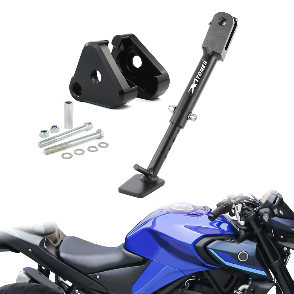 

Motorcycle Rear Suspension Lowering Links For Yamaha MT-03 MT03 2016-2024 YZF-R3 R3 2015-2024 Adjustable Kickstand Side Stand