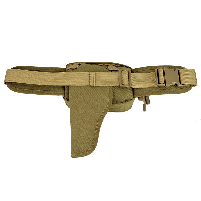 Nylon Men's Tactical Waist Pack Concealed Pocket Multi Functional Adjustable Belt Bag for Hunting Camping Running Riding