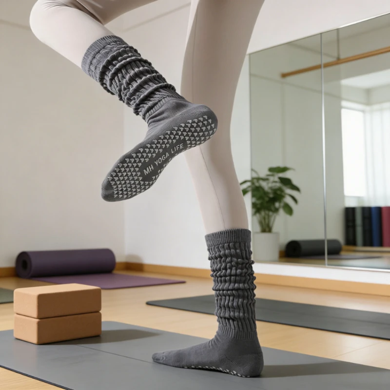 

New Yoga Sock Solid Color Professional Silicone Non-slip Pilates Sock Stockings Women Casual Cotton Breathable Dance Sports Sock